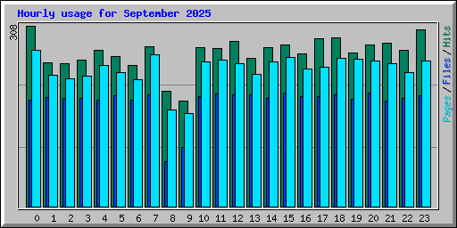 Hourly usage for September 2025