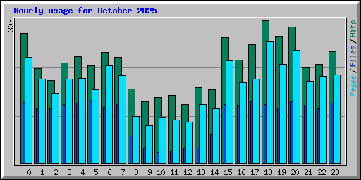 Hourly usage for October 2025