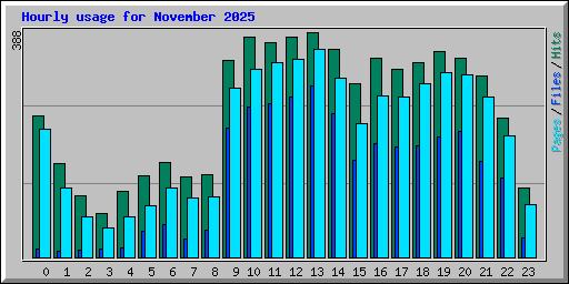 Hourly usage for November 2025