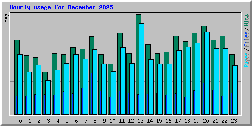 Hourly usage for December 2025
